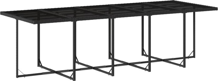 Produktbild VidaXL Gartenmöbel Essgruppe Gartengarnitur Sitzgruppe 15tlg Schwarz Poly Rattan (275 cm)