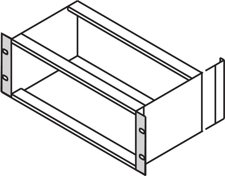 Actual product image Schroff 19" bracket type F with / without finger holes for textile seal - 19 "WINKEL 4