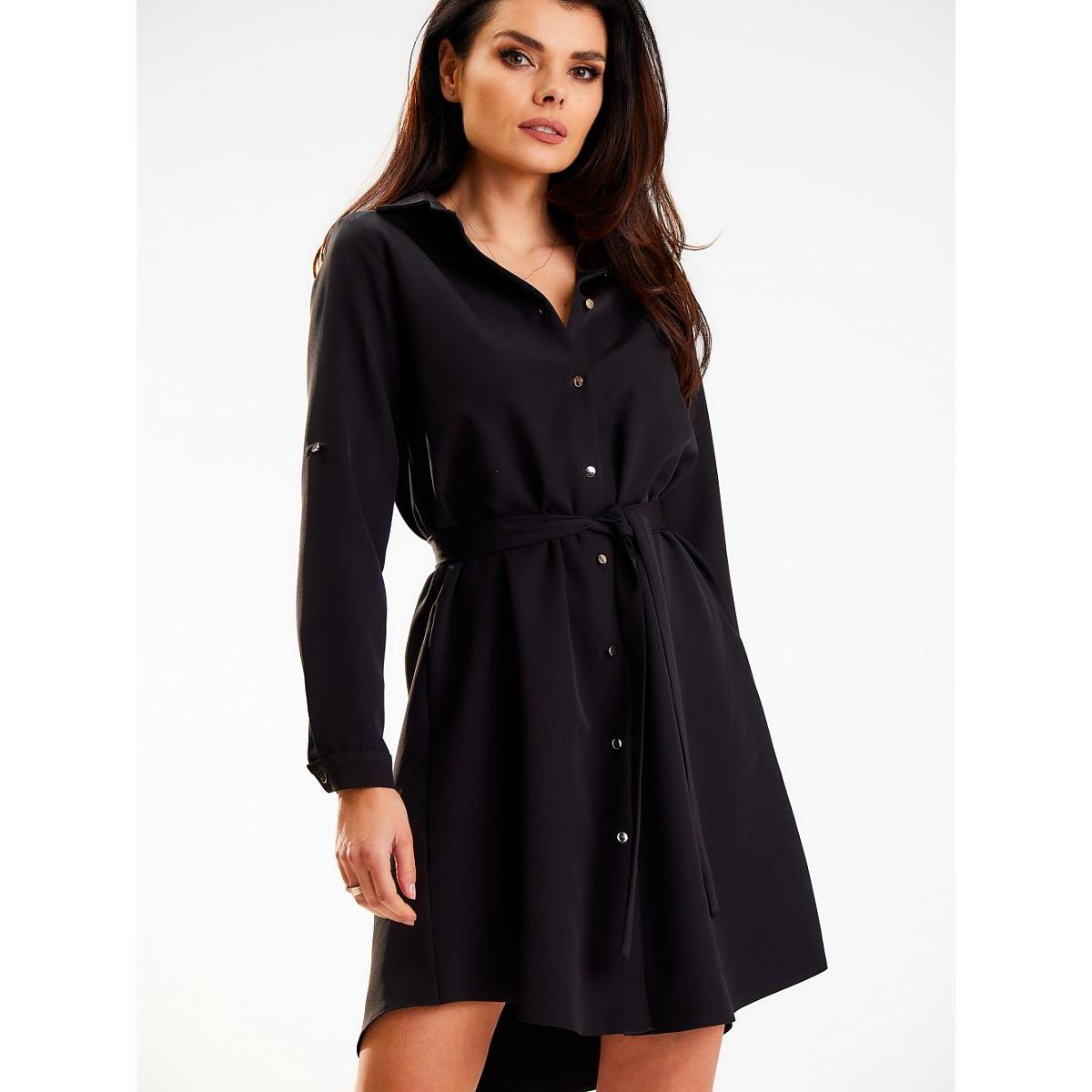 Awama, Damen, Kleider, Alltagskleid, Schwarz, (XL)