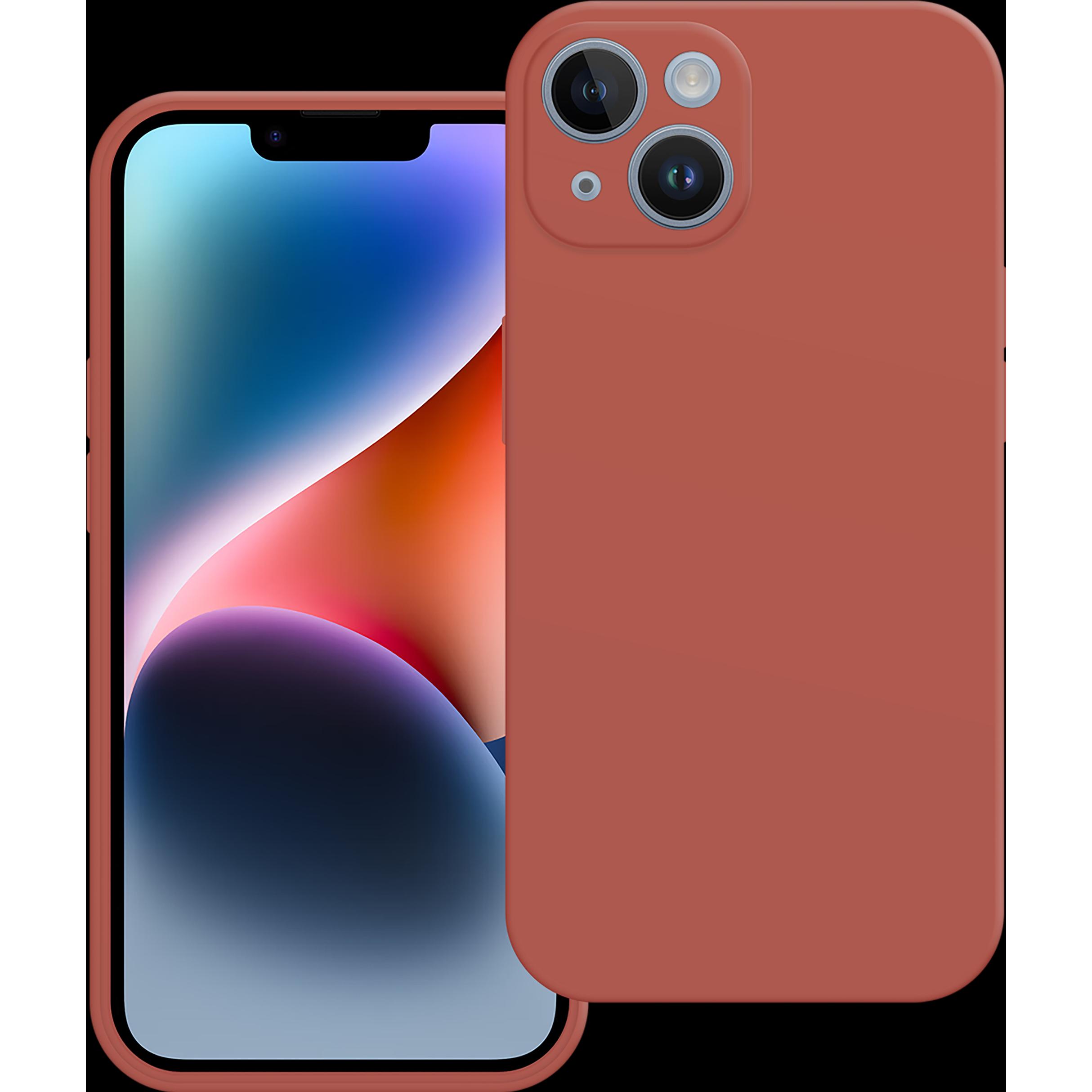 Cazy Silikon Hülle Kompatibel mit iPhone 14 - Soft TPU Schutz - (Apple iPhone 14), Smartphone Hülle, Rot