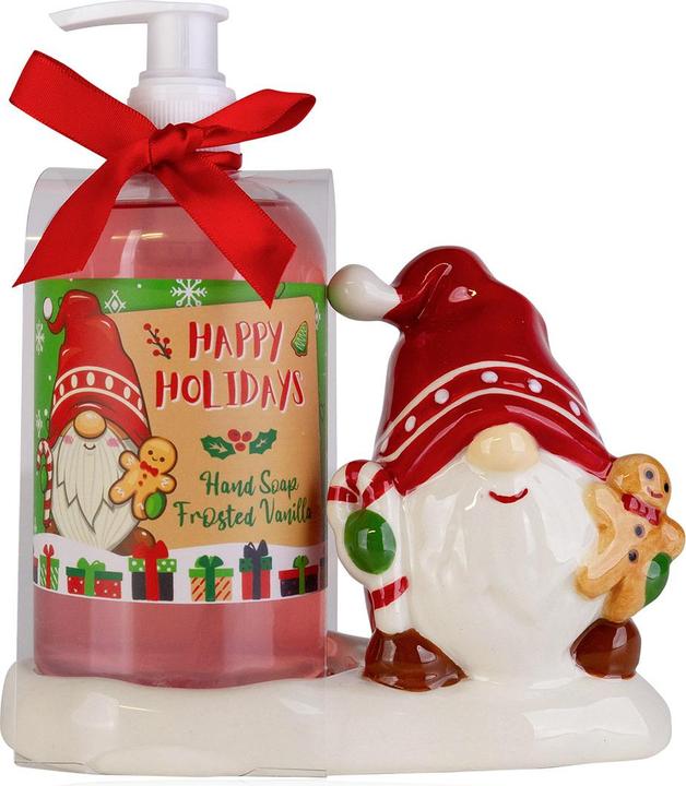 Accentra Seifenspender mit Handseife GNOME auf Keramik-Ablage (Handseifenspender, 350 ml)