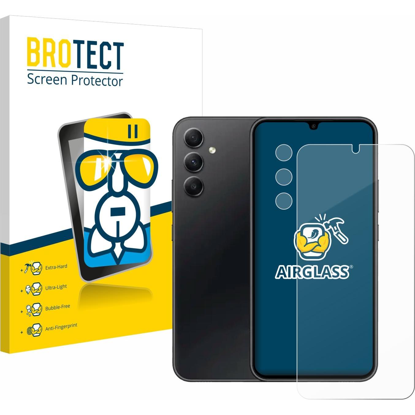 BROTECT AirGlass Panzerglasfolie (1 Stück, Samsung Galaxy A34 5G), Smartphone Schutzfolie, Transparent