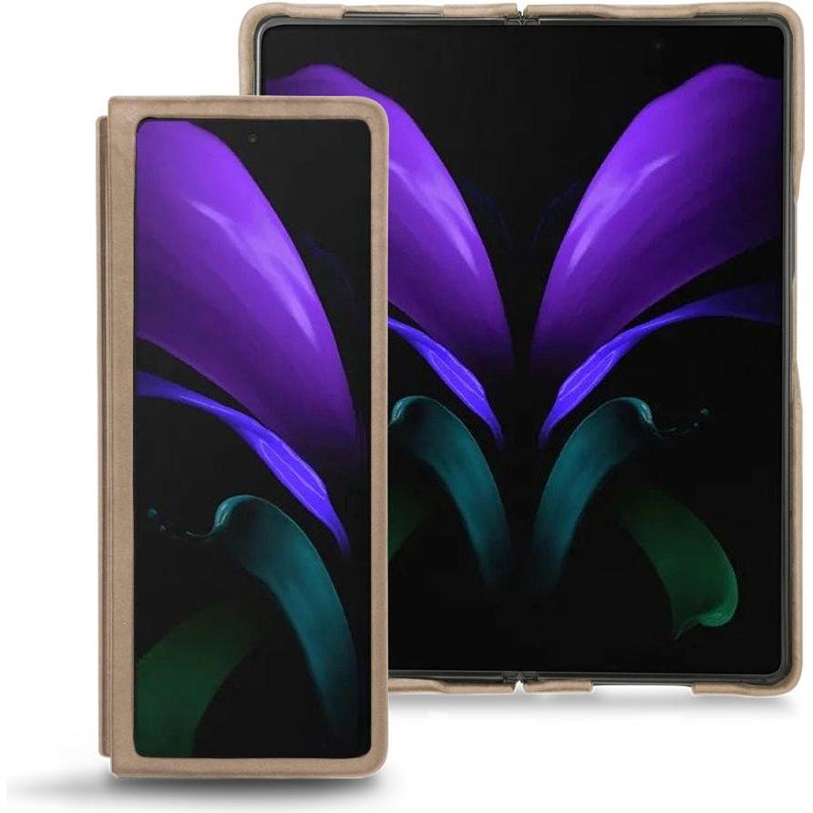 Noreve Lederschutzhülle (Samsung Galaxy Z Fold2), Smartphone Hülle, Beige