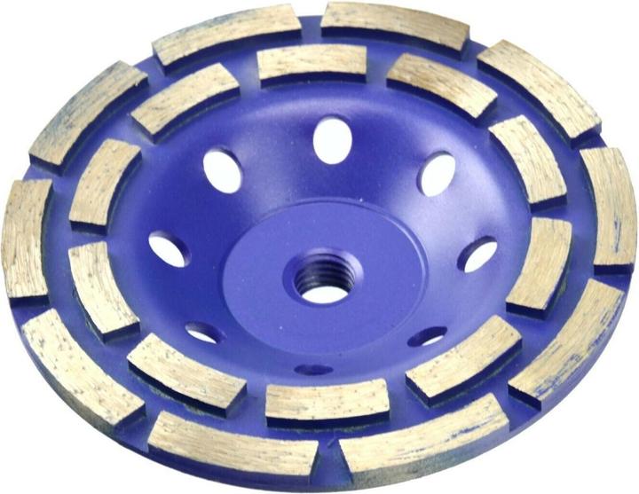 GEKO Mola a tazza diamantata a doppia fila, 125x5mmxM14