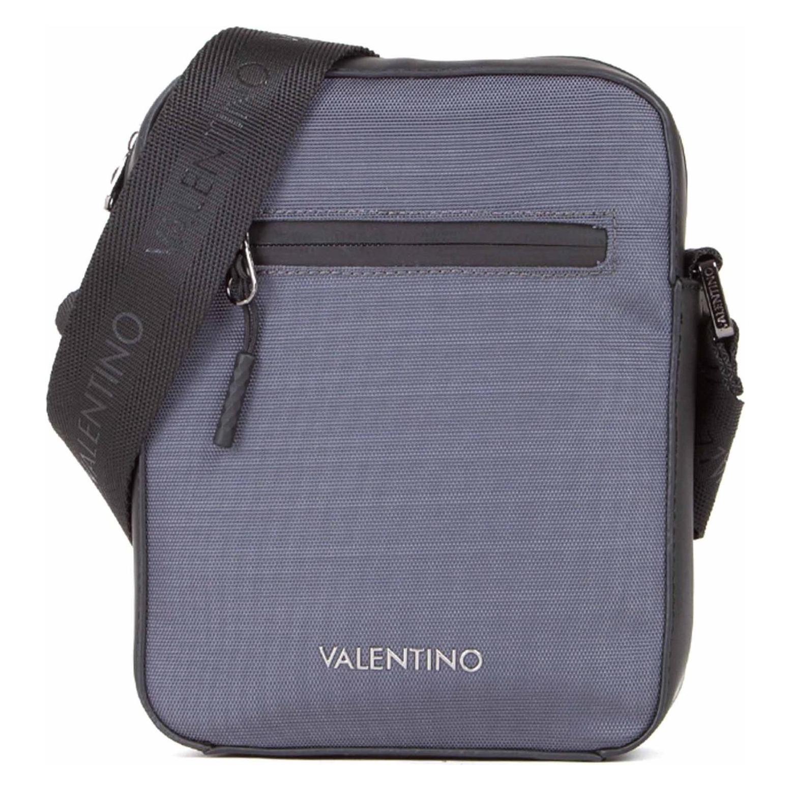 Valentino, Herren, Handtasche, Tron Crossbody Bag, Grau, Schwarz