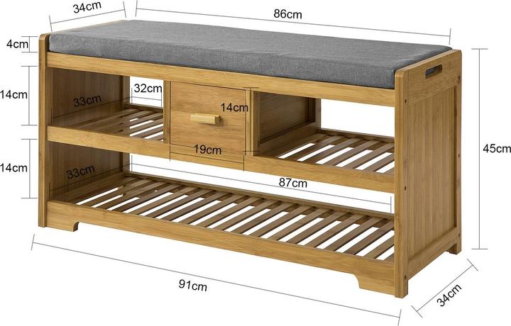 Produktbild SoBuy Sitzbank (91 cm)