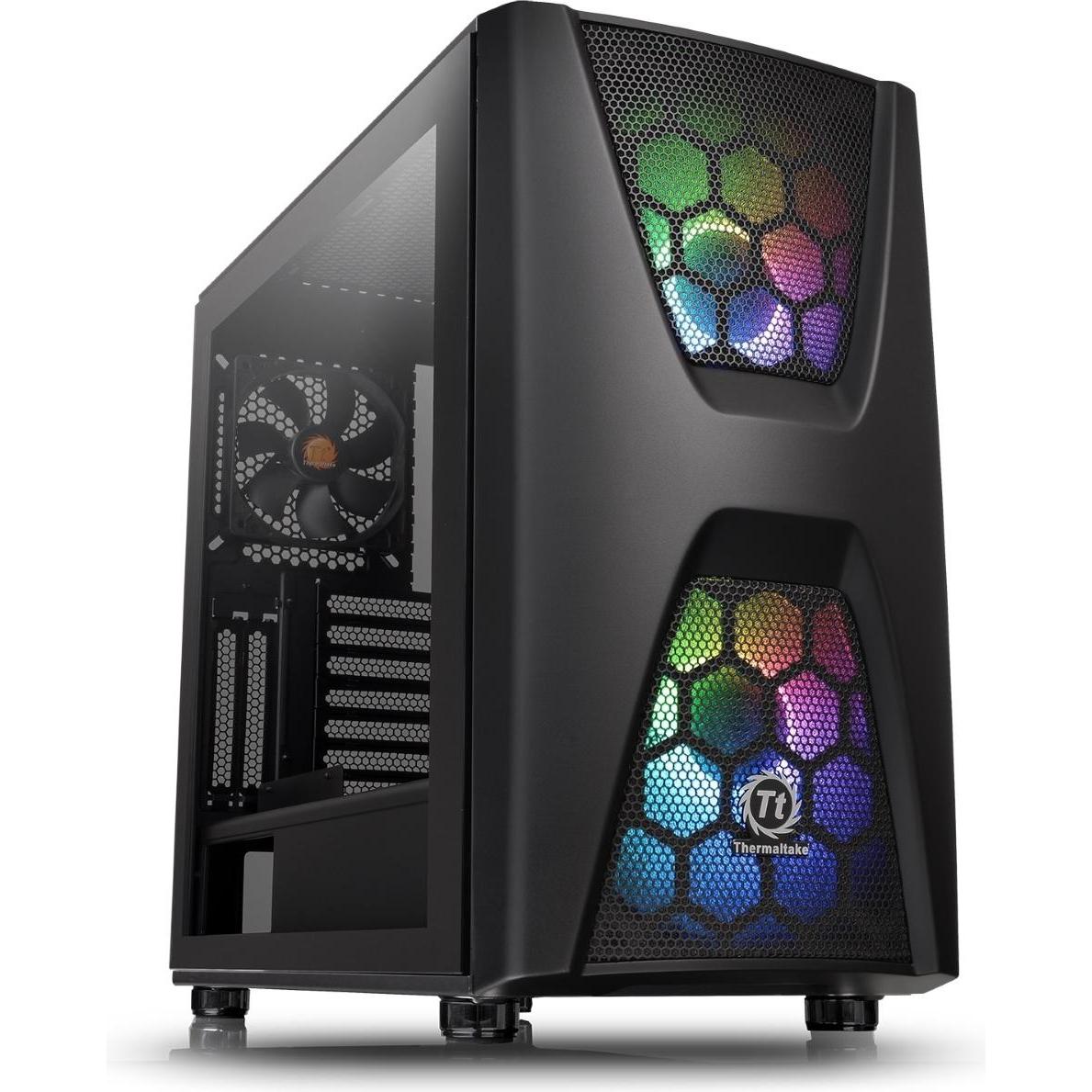Thermaltake Commander C34 (Mini-ITX, mATX, ATX), PC Gehäuse, Schwarz
