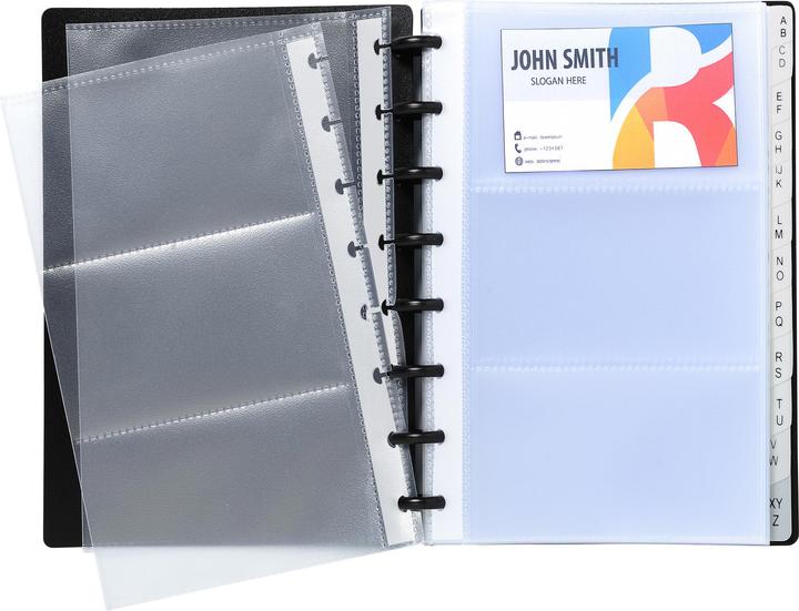 Image du produit Exacompta Livre de cartes de visite A5 pour 120 cartes de visite, noir (16 x 21 cm)