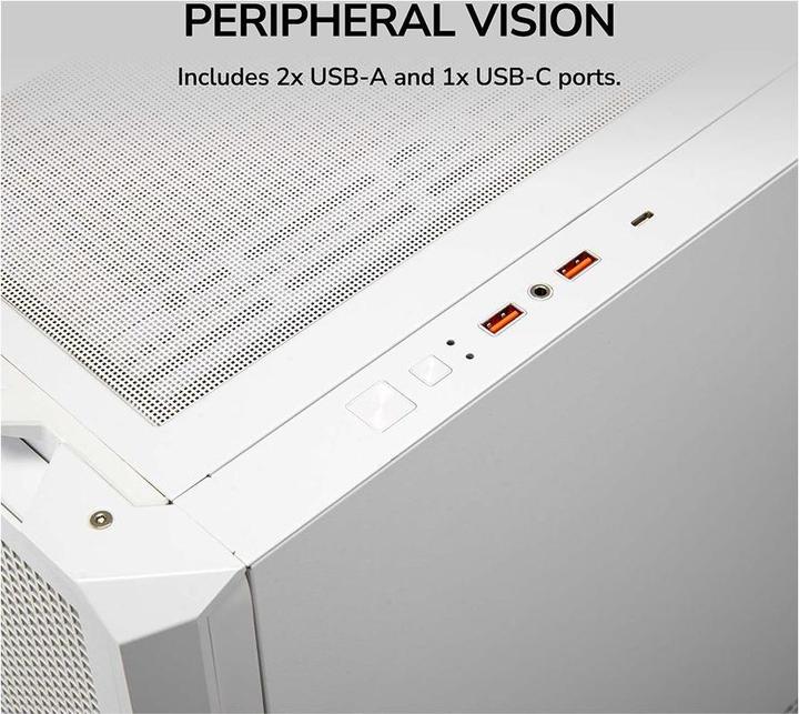 Immagine prodotto Cougar MX600 White | Case PC | Mid Tower / Pannello frontale in rete / 3 ventole da 140 mm + 1 ventola da (mATX, Mini-ITX, ATX, SSI CEB)