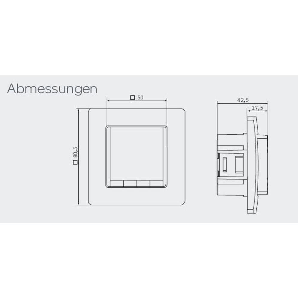 Thumbnail - Eberle Controls Raumthermostat Unterputz Woche, Thermostat, Weiss