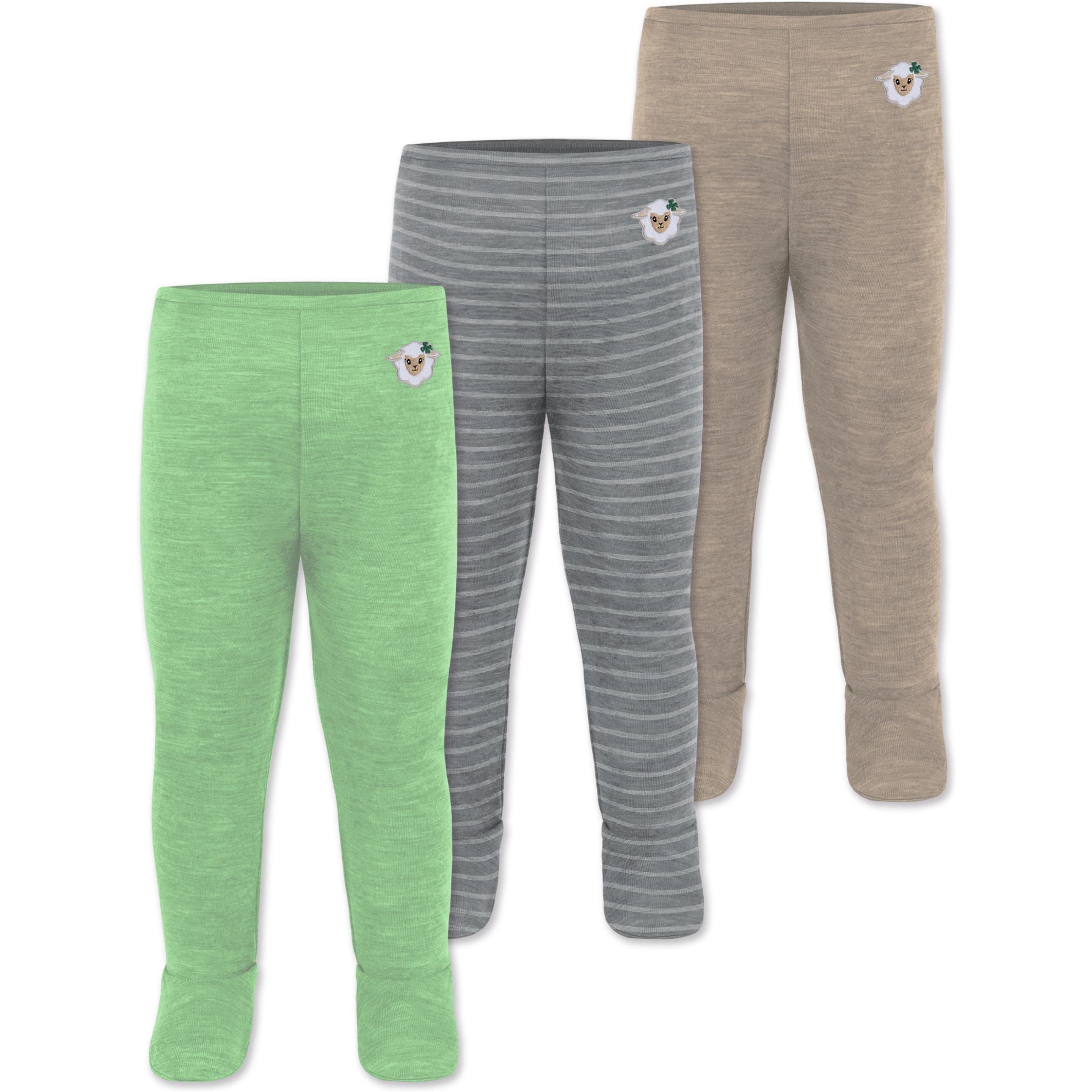 Normani, Herren, Funktionsunterhose, 3er Pack Baby Merino Unterhose mit Füssen - 9543 (68), Beige, 68