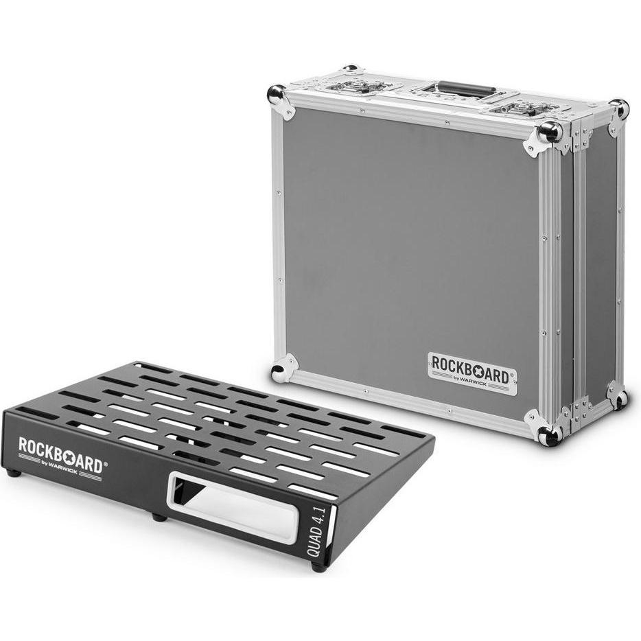 Rockboard Pedaliera QUAD 4.1 C con custodia flight case (Chitarra), Pedale effetto, Nero