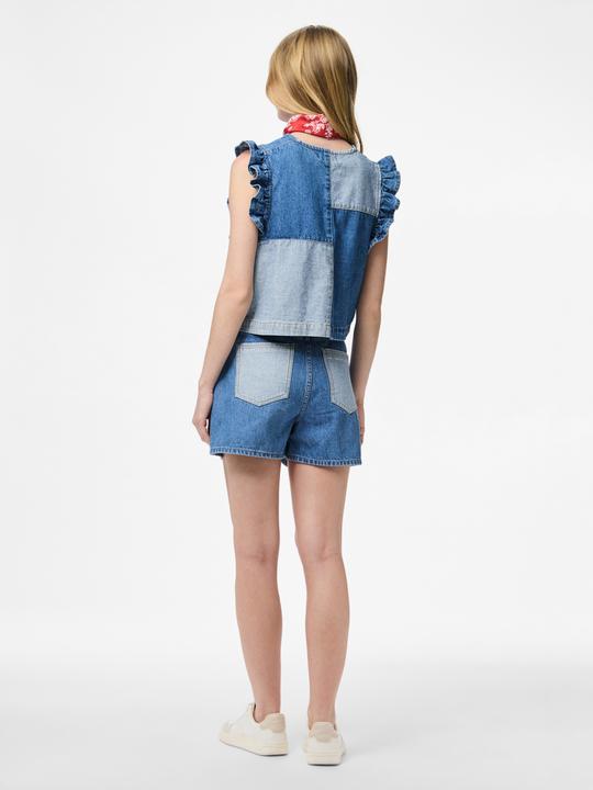 Produktbild Pieces PCFIE VOLANT PATCHWORK Jeansweste (M)