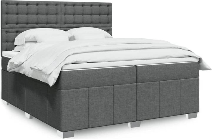 Bo x springbett mit Matratze 200 x 200 cm Stoff (200 x 200 cm)