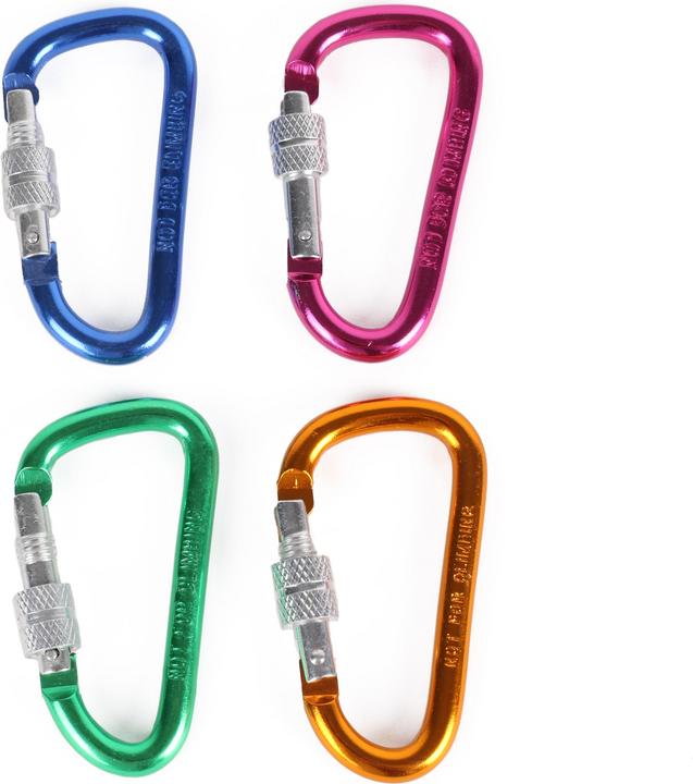 Actual product image Benson Buntes Mini-Karabiner-Set mit Schraubverschluss, 12-tlg.