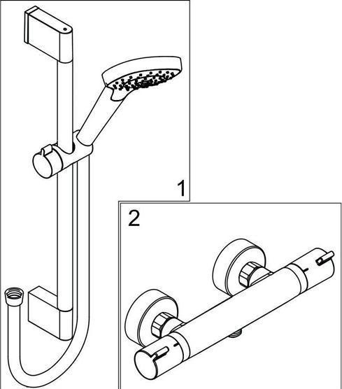Actual product image hansgrohe Croma Select S shower system chrome