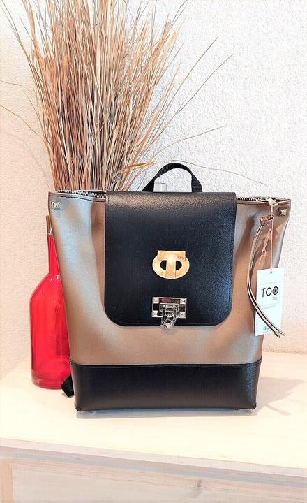 Actual product image Tooitaly Fashion Backpack Upcycling from Recycled PET Bottles from the Sea No.25 Hand Made in Ital