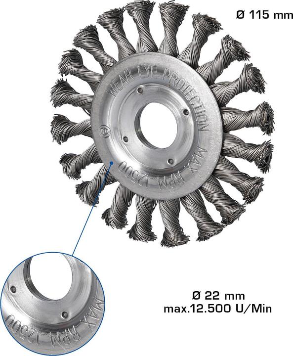 Actual product image Brilliant Tools Disc brush, Ø 115 mm