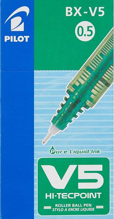 Actual product image Pilot Hi-tecpoint V5 Liquid, green (Green, 12 x)