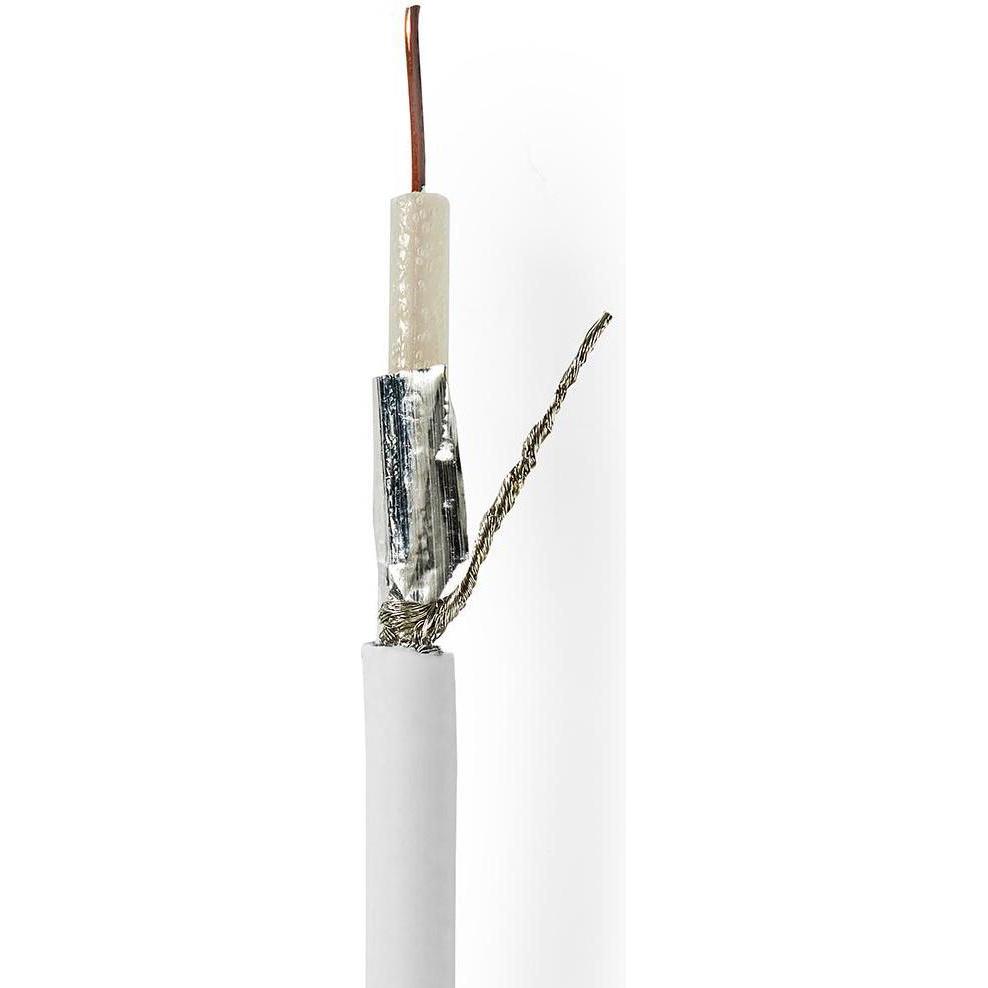 Nedis Koaxial Kabel KOKA 799 75 Ohm Doppelt geschirmt Eca 100.0 m rund PVC - K (75 dB, Antennenkabel), Antennenkabel