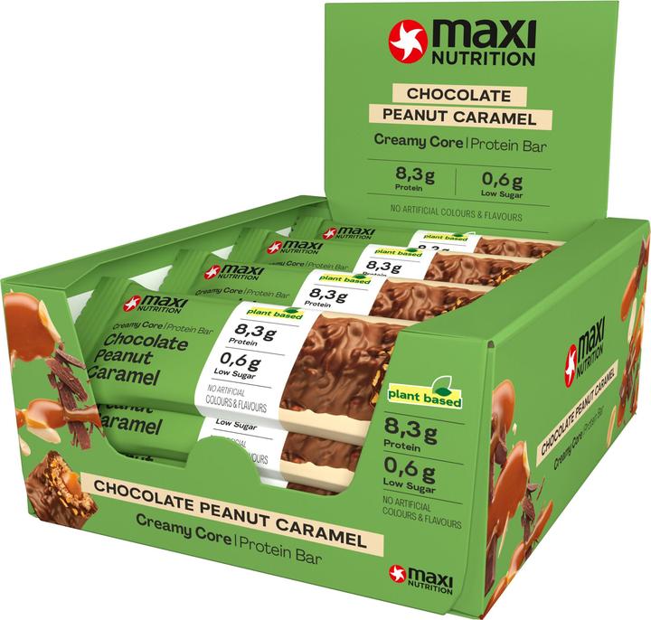 Produktbild Maxi Nutrition MAXI N. Proteinriegel 125350 Peanut Caramel Vegan 12x45g (12 Stk., 670 g)