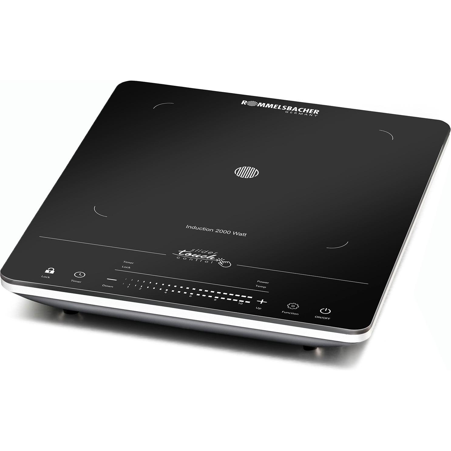 Rommelsbacher Enkele kookplaat, Kookplaat, Zwart