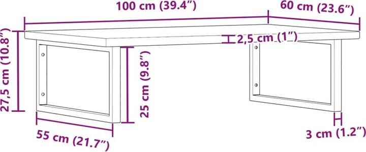 Produktbild vidaXL Waschtischplatte mit Halterung und Eiche