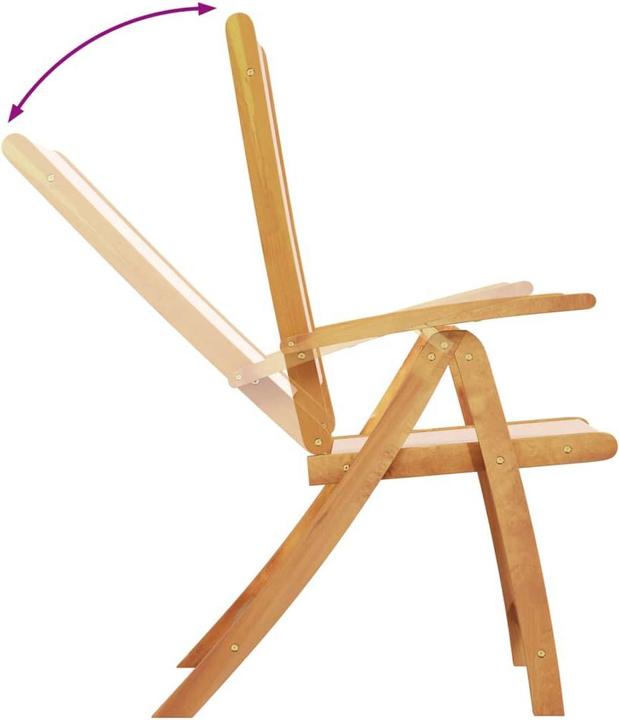 Immagine prodotto vidaXL Mobili da giardino set da pranzo set da giardino 7 pezzi in legno massiccio di acacia textilene (100 cm)