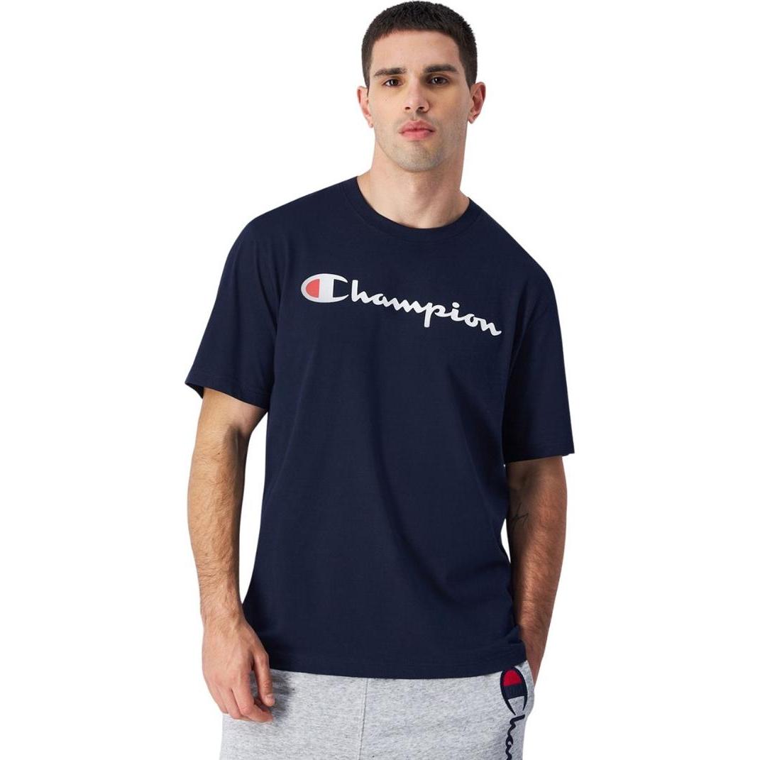 Champion, Herren, Sportshirt, Koszulka męska SS Tee granatowa 220256 BS501 2XL (XXL), Blau, XXL