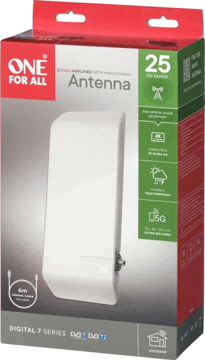 Produktbild One for All SV 9450-5G (Flachantenne, 44 dB, DVB-S / -S2, DAB/ DAB+, DVB-T / -T2)