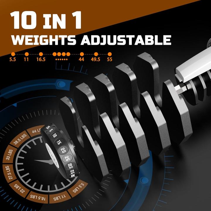 Produktbild Ativafit Verstellbare Kurzhantel mit Anti-Rutsch-Griff