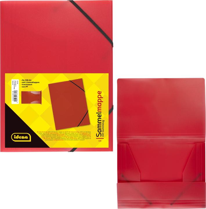 Image du produit Idena Chemise A4 PP avec élastique rouge (A4, 1x)