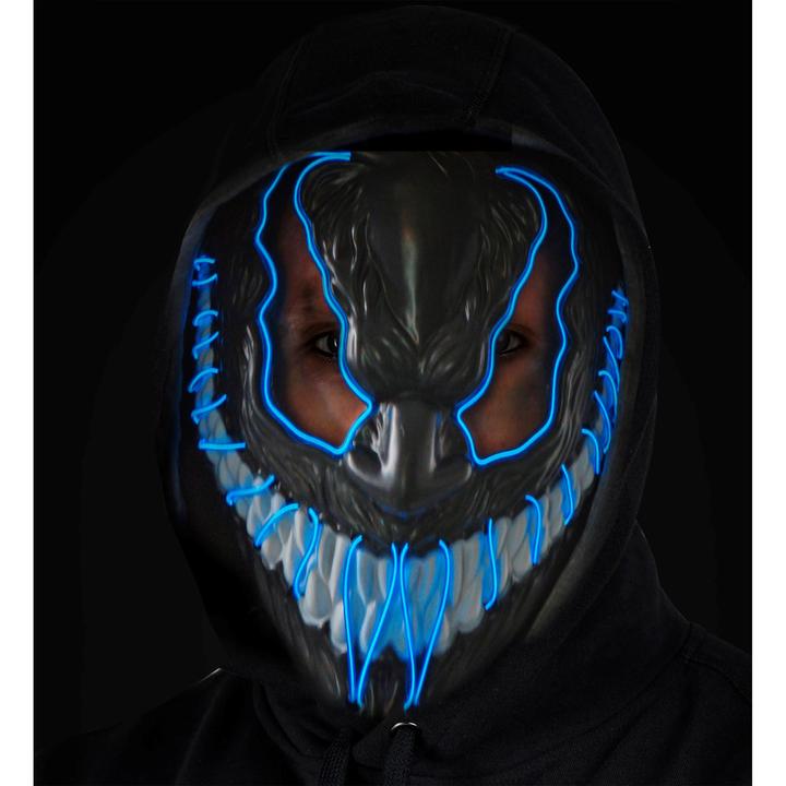 Actual product image Widmann Blue monster mask with LED lighting