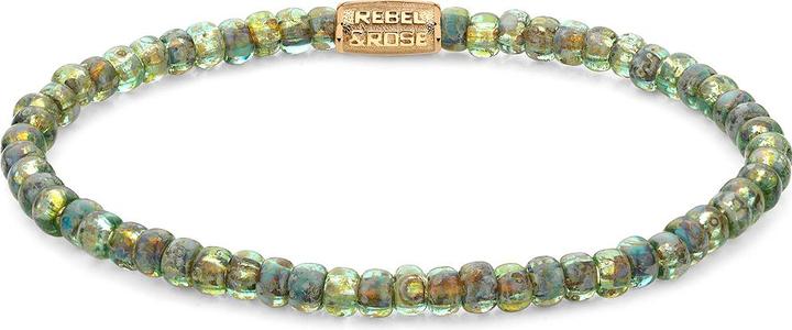 Produktbild Rebel Rose - Japanese Secret Garden Gold Beaded Bracelet RR-40115-G - Dimension: 16.5 cm - S (16.50 cm, Glas, Edelstahl)