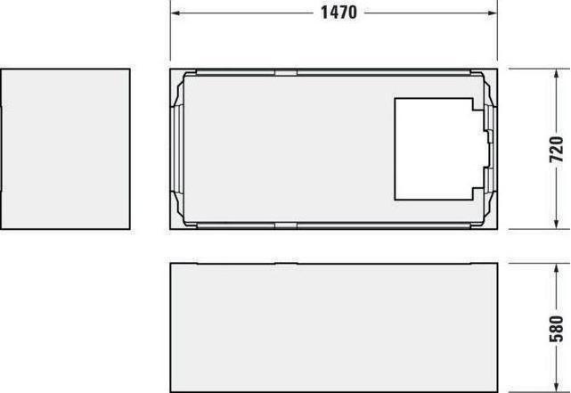Image du produit Duravit Baignoire D-NEO version encastrée 1 RS 1500x750mm blanc (125 l, 150 cm, 75 cm)
