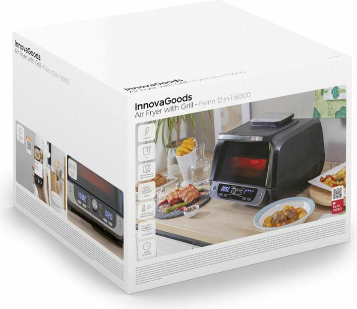 Actual product image InnovaGoods Hot air fryer with grill, accessories and recipe book Fryinn 12-in-1 6000 3400 W 6 L