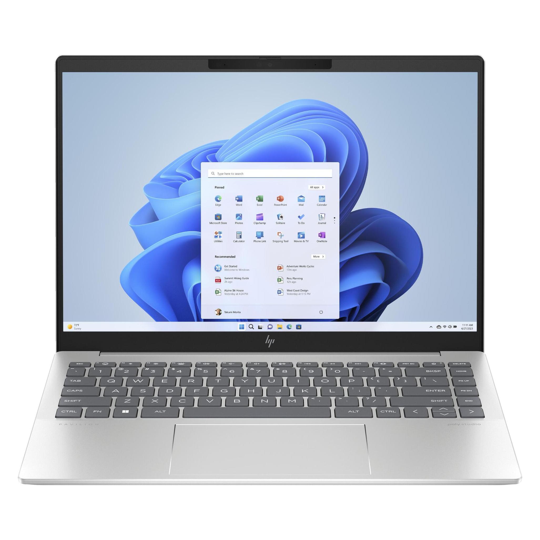 HP Pavilion Plus 14-ew1172ng (14", 512 GB, 32 GB, DE, Intel Core Ultra 7 155H), Notebook, Silber