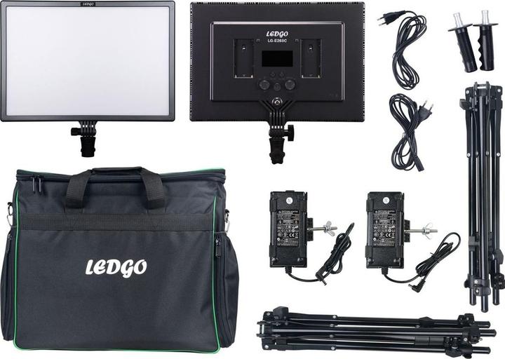 Image du produit Ledgo E268CII LED Panel Bi-Color Studiokit (2 lampes/2 trépieds/sac) (Lumière vidéo)