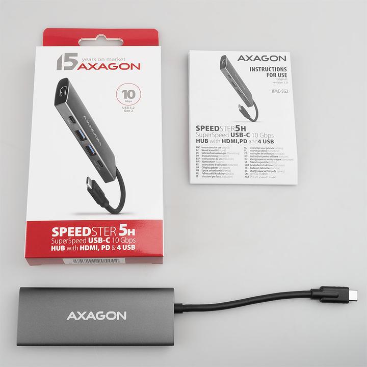 Immagine prodotto Axagon HMC-5G2 (USB-C, 5 porte)