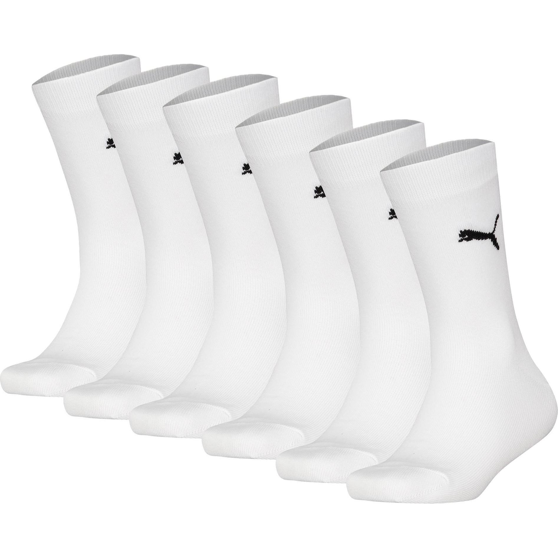 Puma, Herren, Socken, Socken Casual Bequem sitzend Easy Rider 6P, Weiss, (6er Pack, 23 - 26)