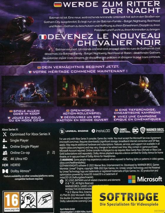 Produktbild WB Gotham Knights (Xbox Series X, DE)