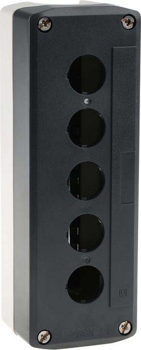 Produktbild Schneider Electric Tastergehäuse 22mm 5 Loch grau
