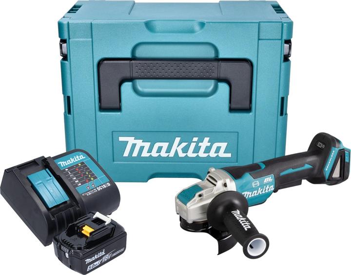 Produktbild Makita DGA 520 ST1JX1 Akku Winkelschleifer 18 V 125 mm X-LOCK Brushless + 1x Akku 5,0 Ah + (125 mm)