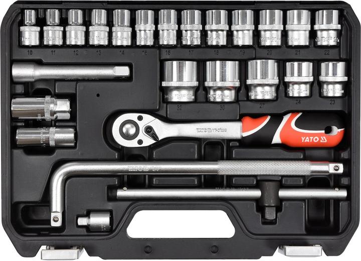 Produktbild Yato YT Socket Set 25 PCS, 1/5,1 cm als   Drive System (yt-38741) (17 mm, 11 mm, 10  mm, 14 mm, 20 mm, 23 mm, 15 mm, 22 mm, 16 mm, 19 mm, 18 mm, 13 mm, 24 mm, 12 mm, 21 mm)