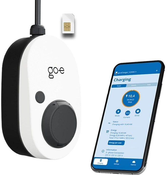 Image du produit Go-E Chargeur Gemini fix 2.0 GSM 11 kW (Type 2, 11 kW, 16 A, Type 2)