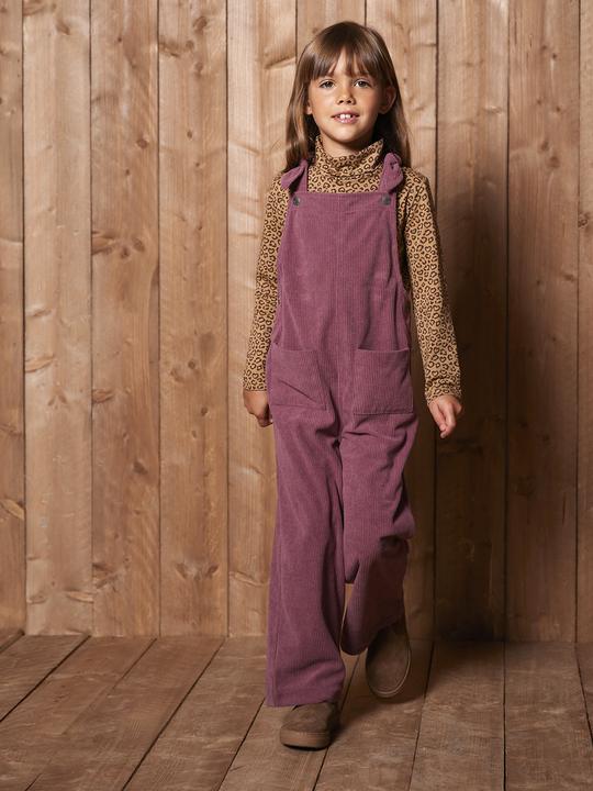 Produktbild Vertbaudet Mädchen Samt-Latzhose mit weitem Bein (122)