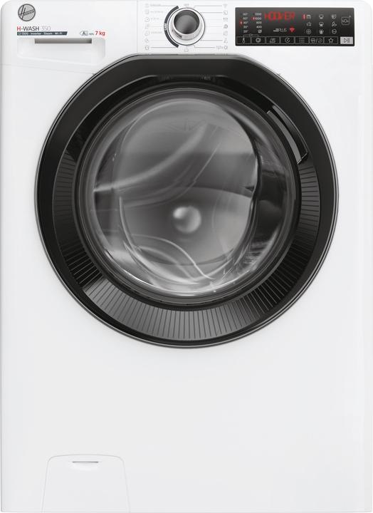 Actual product image Hoover H-WASH 350 Slim 7kg Washing Machine, Class A-10%, 1300 rpm, White, H3WPS4376TAMB6-S (7 kg, Left)