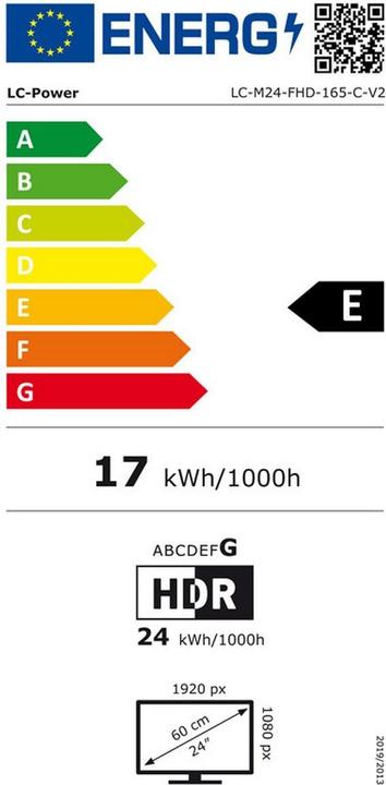 Energie-Label LC-Power LC-M24-FHD-165-C-V2 (1920 x 1080 Pixel, 23.60")