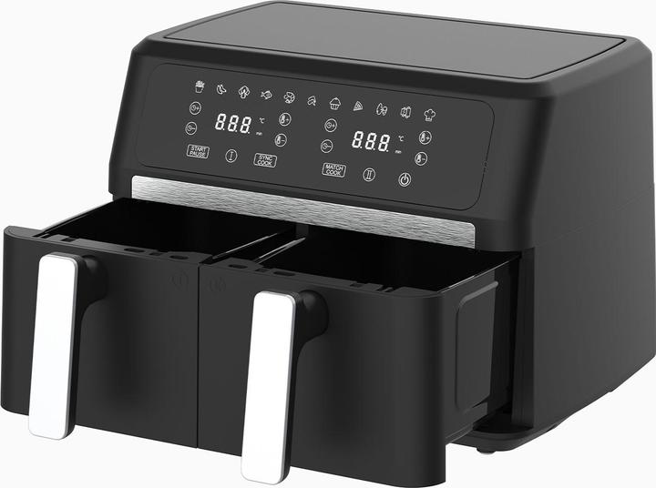 Immagine prodotto Casativo Dual-Zone Heissluftfritteuse, Doppelkorb, 2x 4,5 l, inkl. Silikonformen