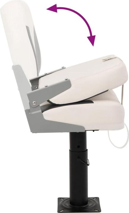 Produktbild vidaXL Bootssitz mit Podest Bootsstuhl Steuerstuhl Steuersitz 360° Drehbar 2Stk.